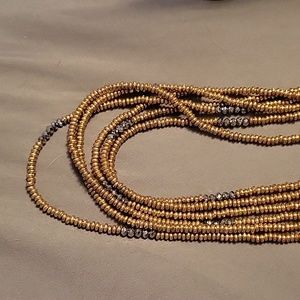 30" black and gold necklace